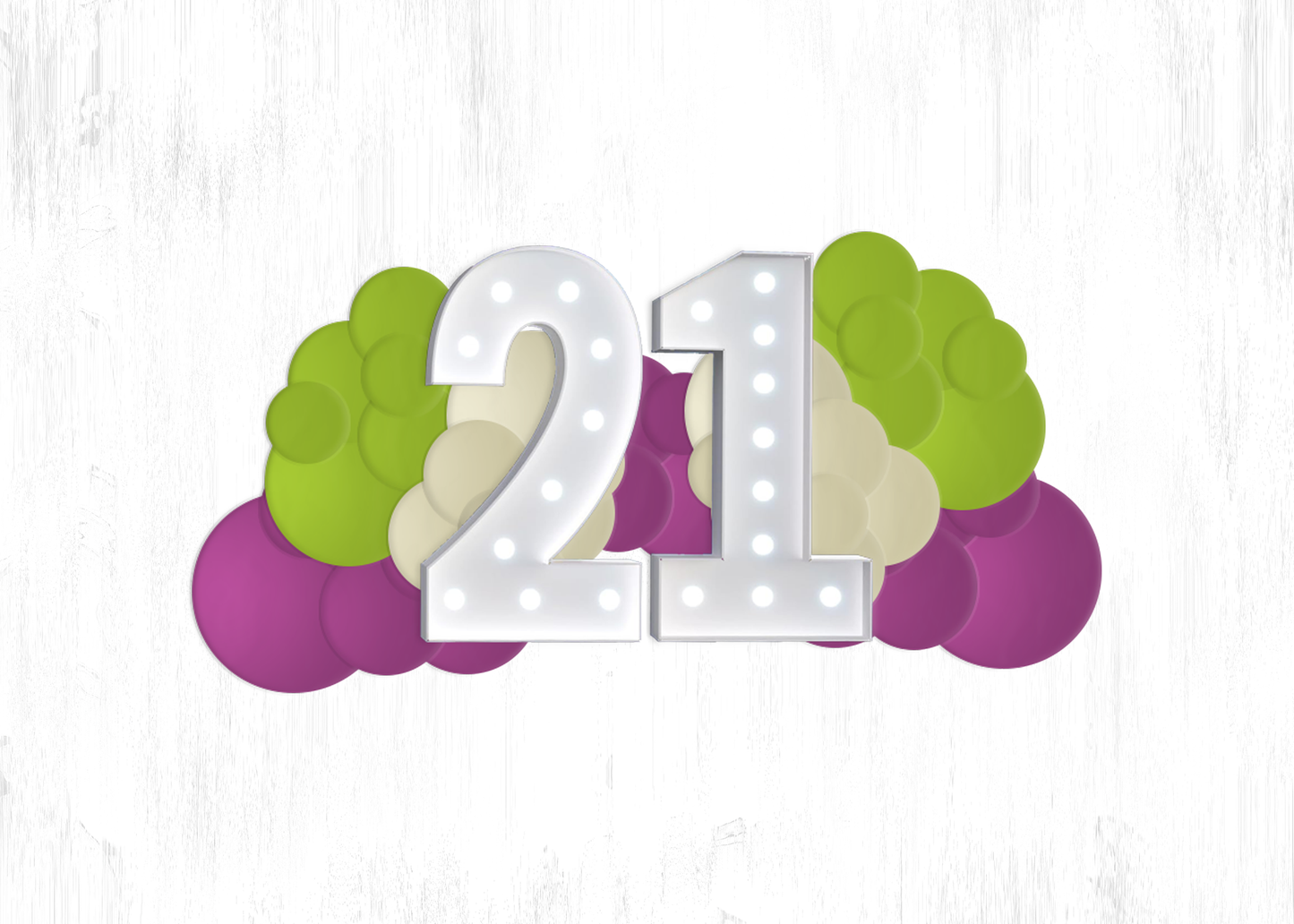 MARQUEE NUMBERS OR LETTERS AND BALLOON GARLAND